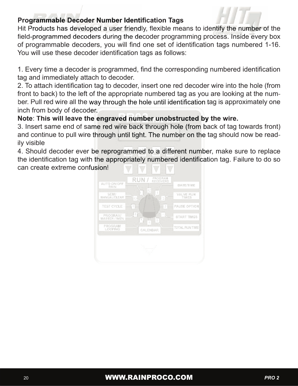 Hit Products Pro-Two User Manual | Page 22 / 28