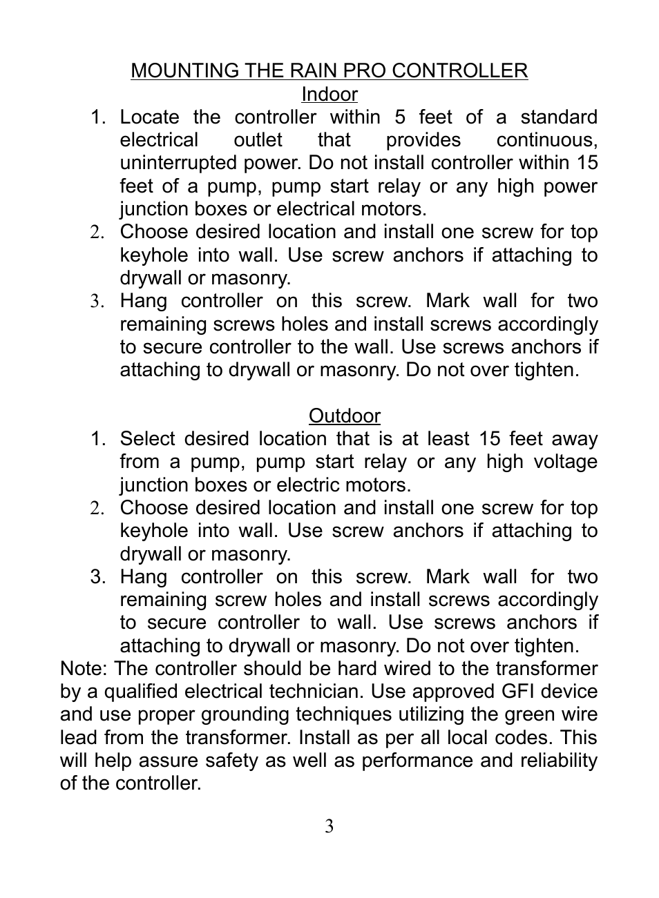 Hit Products RainPro Expandable User Manual | Page 3 / 20