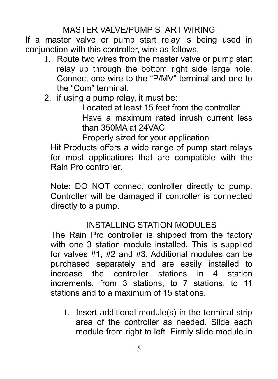 Hit Products RainPro Expandable User Manual | Page 5 / 20