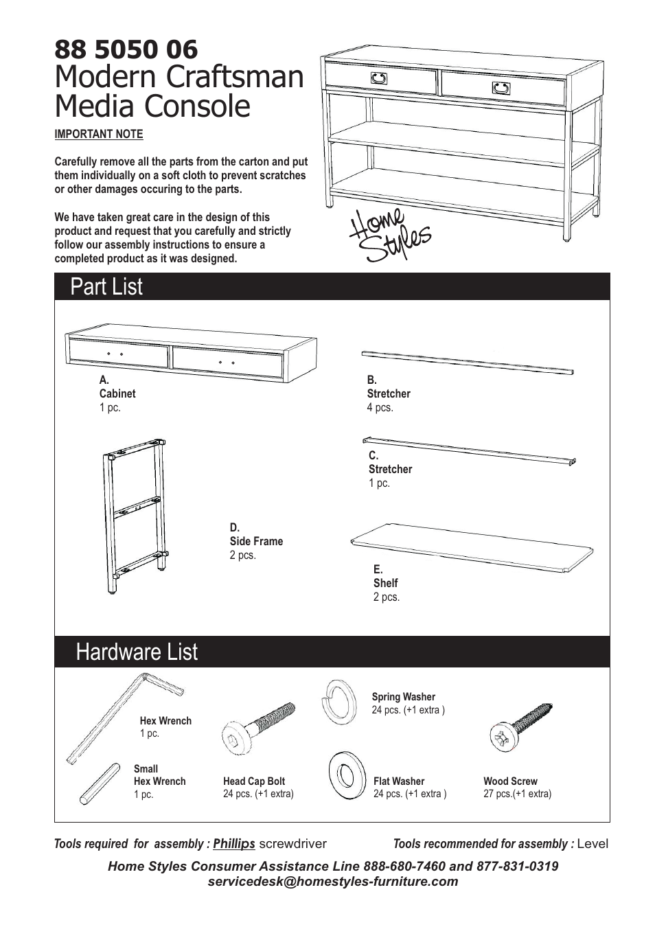 Home Styles 5050-34 User Manual | 4 pages