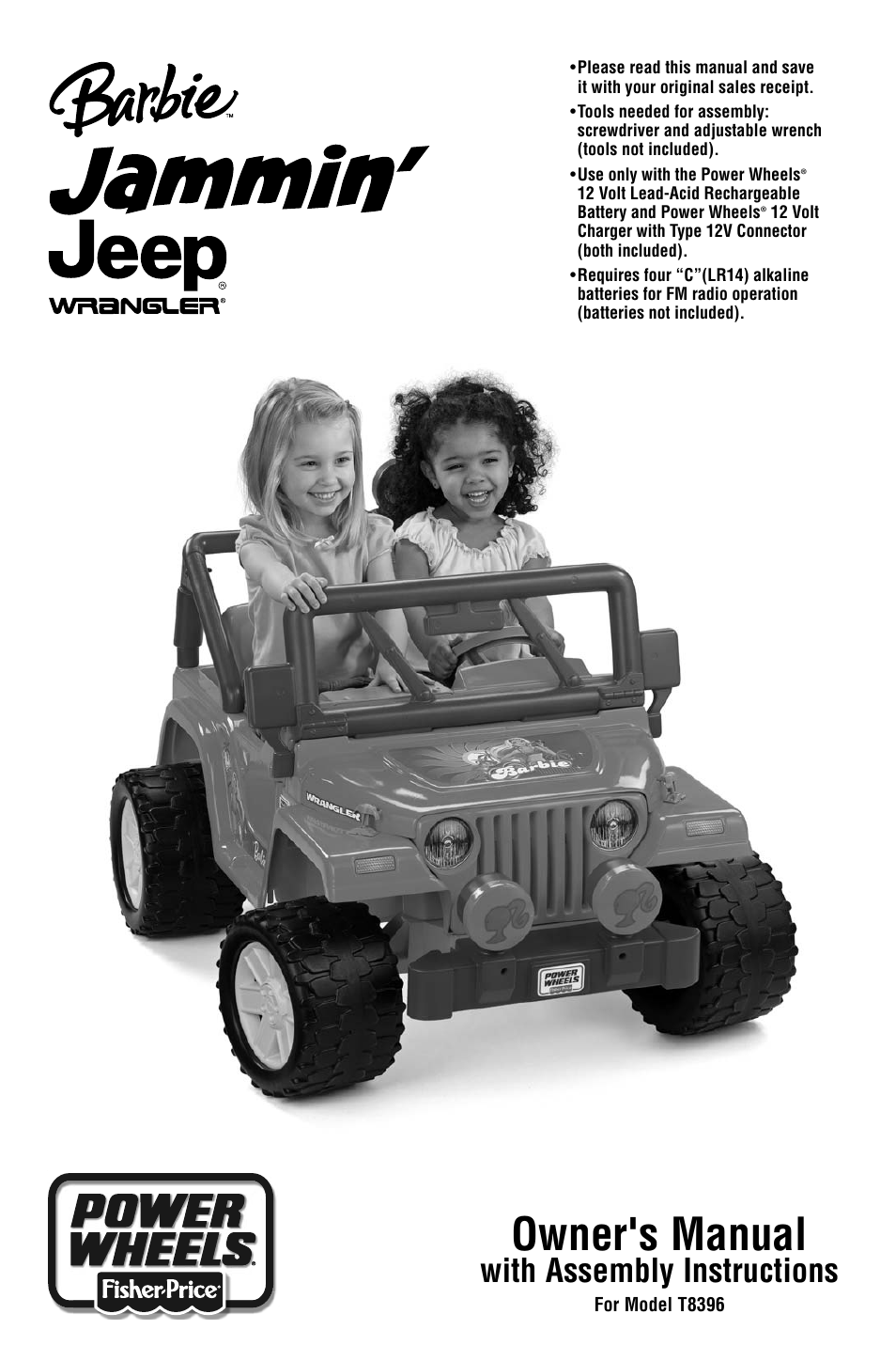 Barbie JAMMIN' JEEP T8396 User Manual | 24 pages