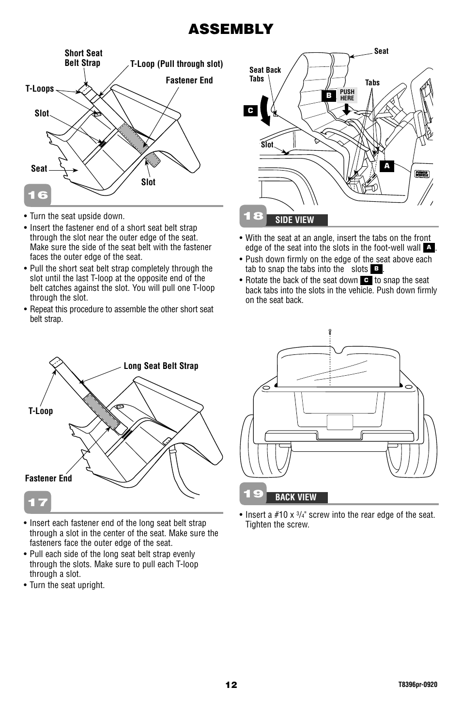 Assembly | Barbie JAMMIN' JEEP T8396 User Manual | Page 12 / 24