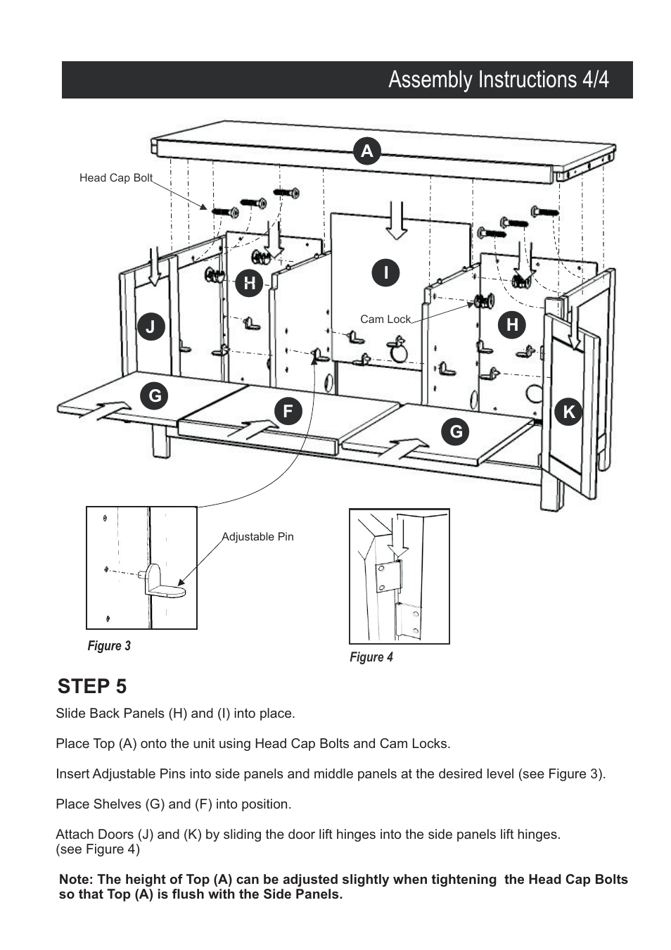 Assembly instructions 4/4, Step 5 | Home Styles 5536-09 User Manual | Page 4 / 4
