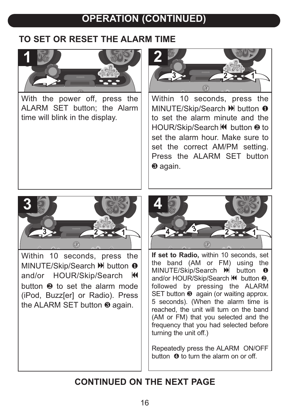 Operation (continued) | Emerson Radio Barbie Petal Sound System for iPod BAR710 User Manual | Page 17 / 27