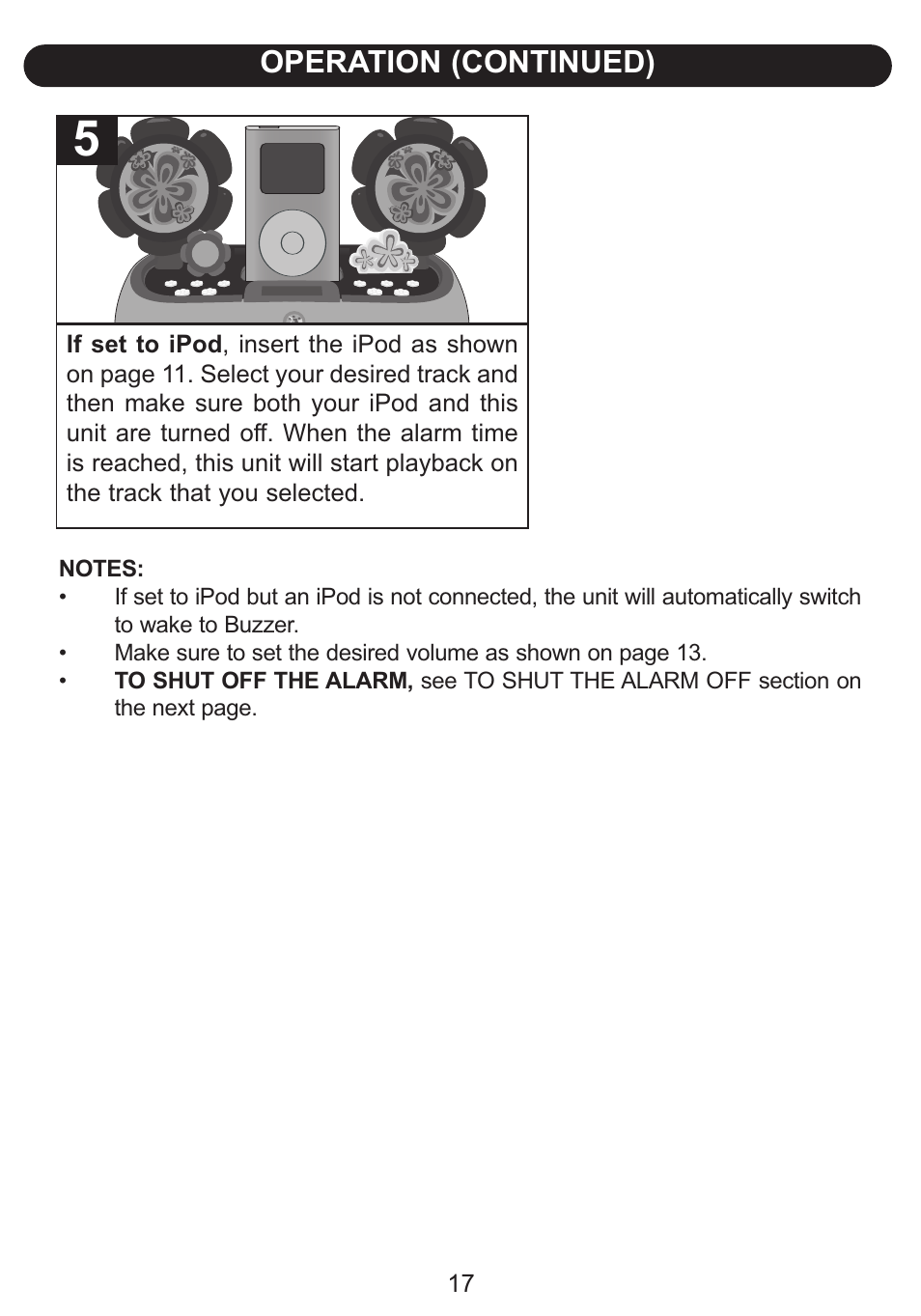 Operation (continued) | Emerson Radio Barbie Petal Sound System for iPod BAR710 User Manual | Page 18 / 27