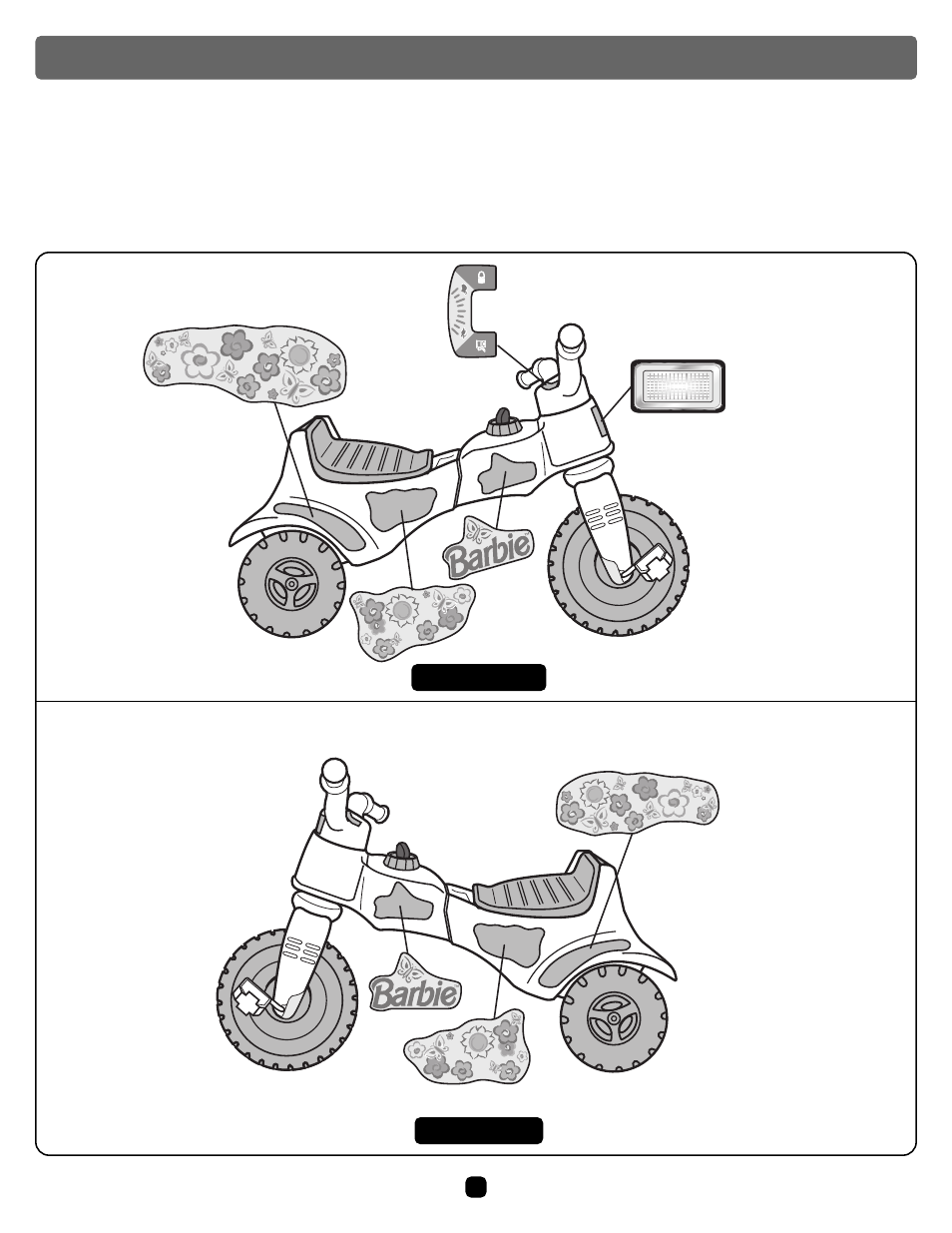 Label decoration | Barbie BUTTERFLY TRIKE 72639 User Manual | Page 7 / 8