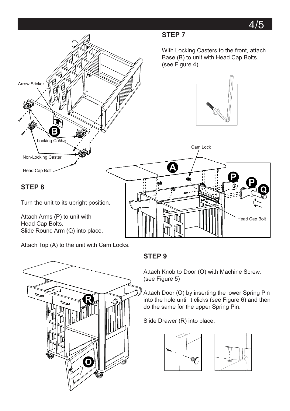 Assembly instructions 4 | Home Styles 5257-95 User Manual | Page 4 / 5