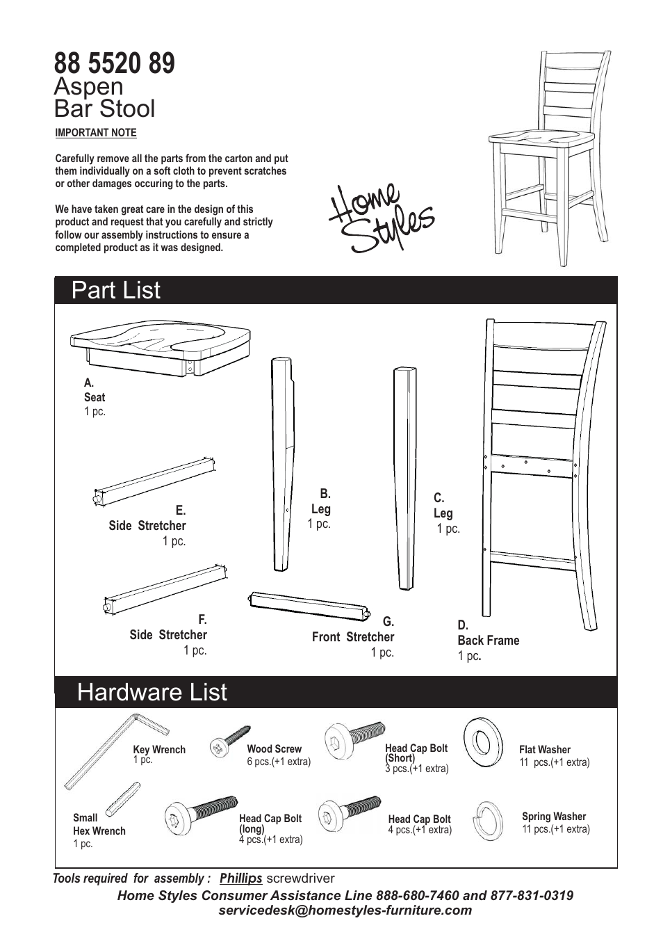 Home Styles 5520-89 User Manual | 2 pages