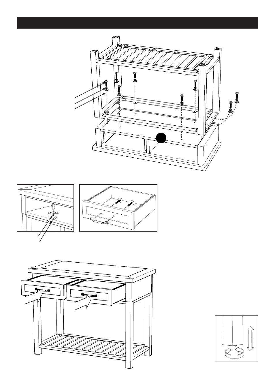 Assembly instructions 3 | Home Styles 5411-61 User Manual | Page 3 / 3