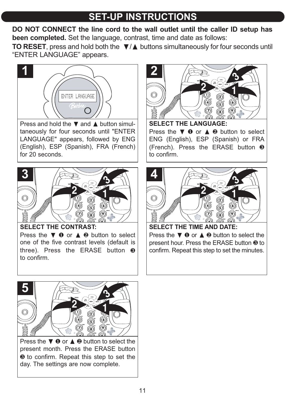 Emerson Radio Barbie BLOSSOM PHONE BAR550 User Manual | Page 12 / 24