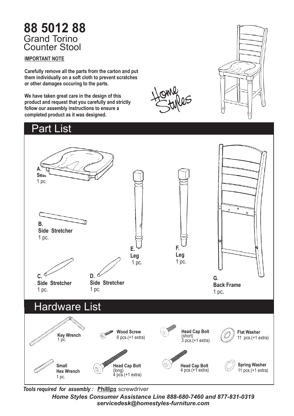Home Styles 5012-948 User Manual | 2 pages