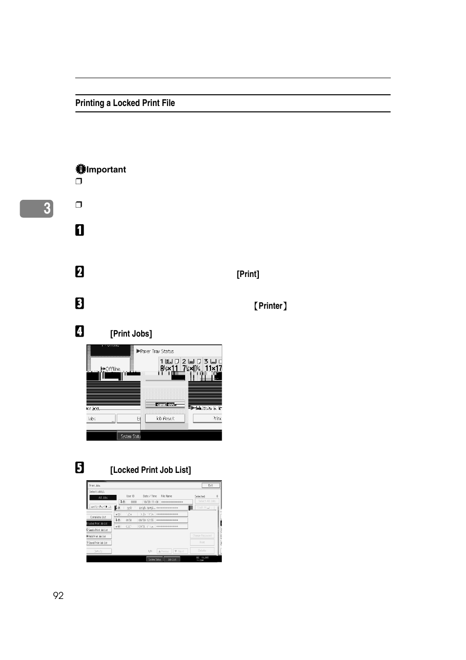 Printing a locked print file | Ricoh 7500 User Manual | Page 100 / 158