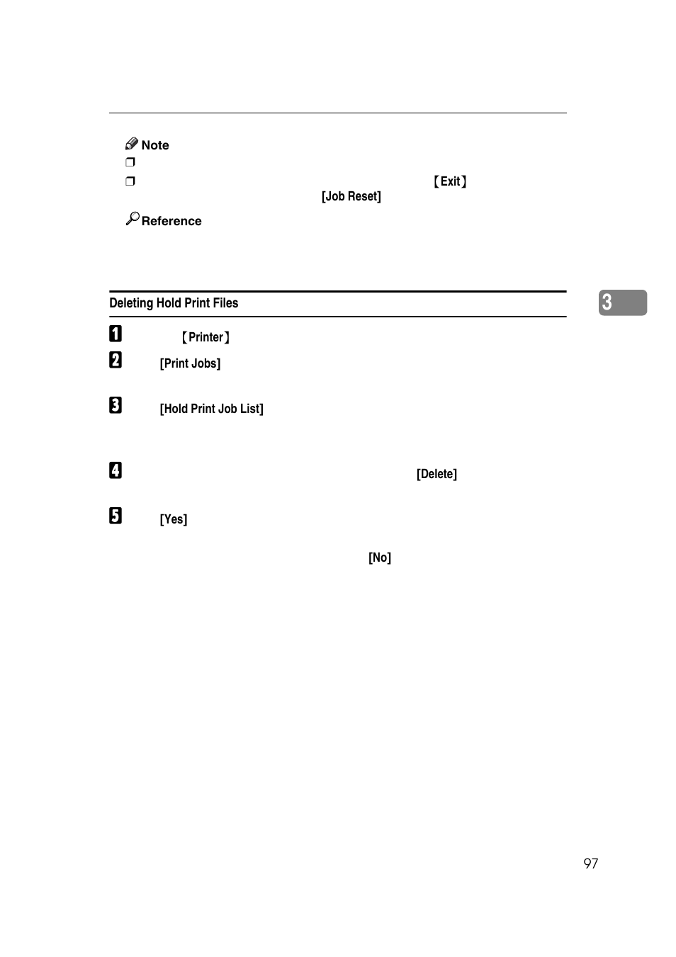 Deleting hold print files | Ricoh 7500 User Manual | Page 105 / 158