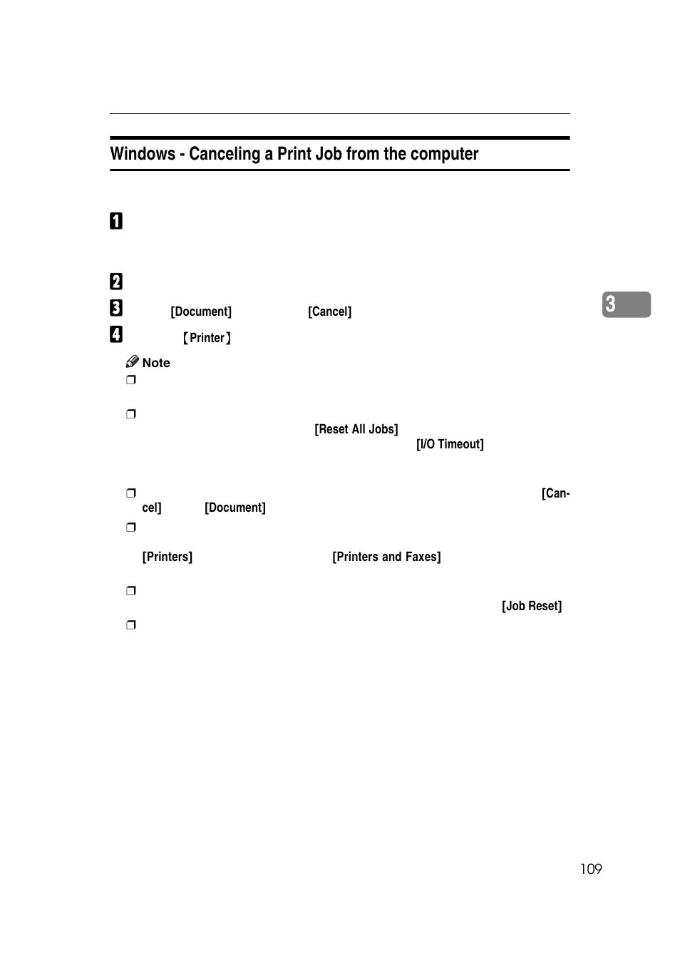 Windows - canceling a print job from the computer | Ricoh 7500 User Manual | Page 117 / 158