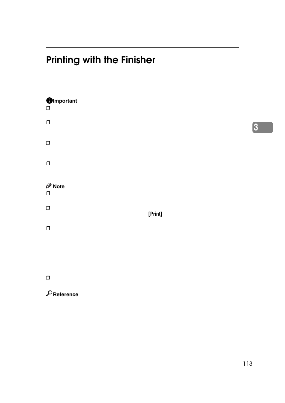 Printing with the finisher, 3printing with the finisher | Ricoh 7500 User Manual | Page 121 / 158