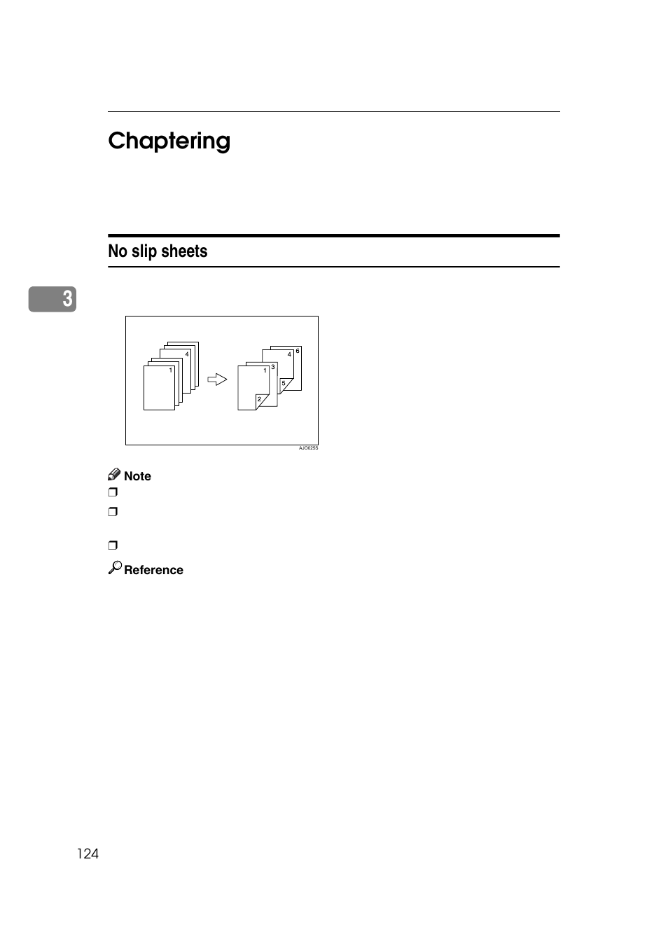 Chaptering, No slip sheets, 3chaptering | Ricoh 7500 User Manual | Page 132 / 158