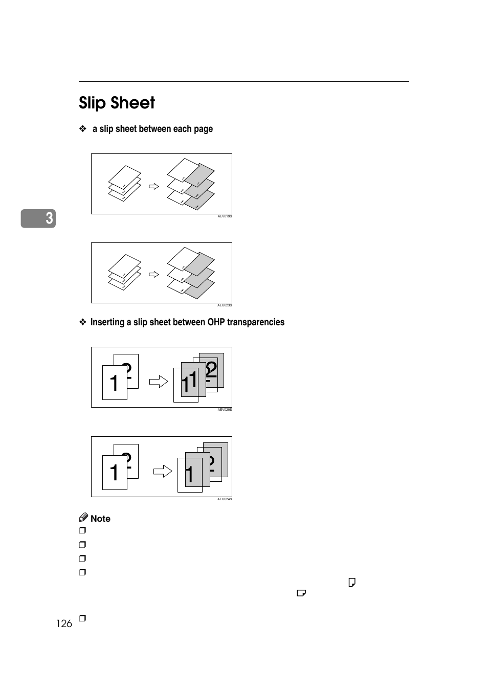 Slip sheet, 3slip sheet | Ricoh 7500 User Manual | Page 134 / 158