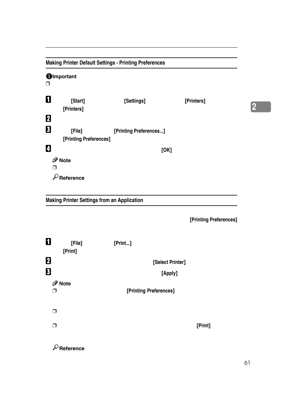Making printer settings from an application | Ricoh 7500 User Manual | Page 69 / 158