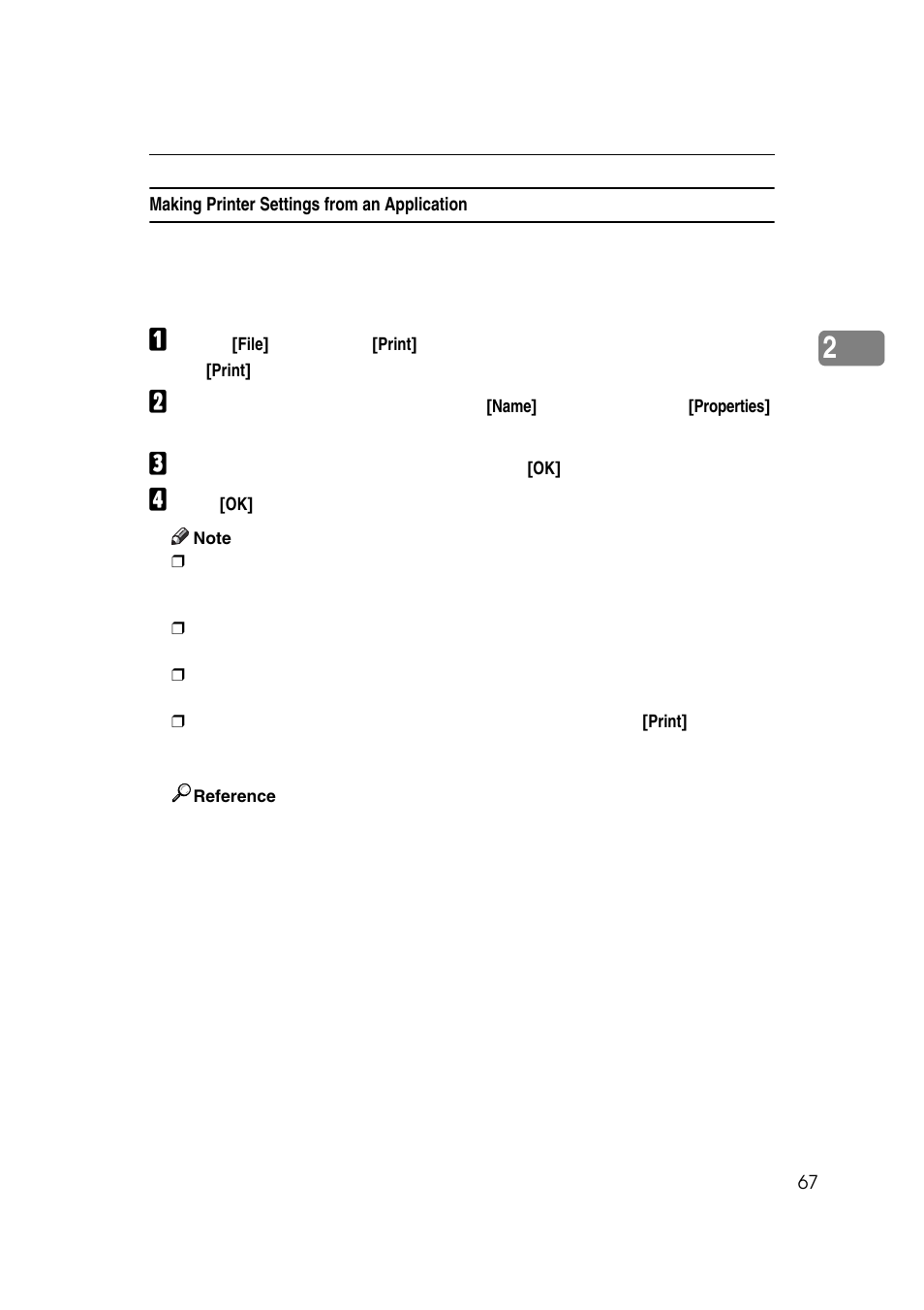 Making printer settings from an application | Ricoh 7500 User Manual | Page 75 / 158