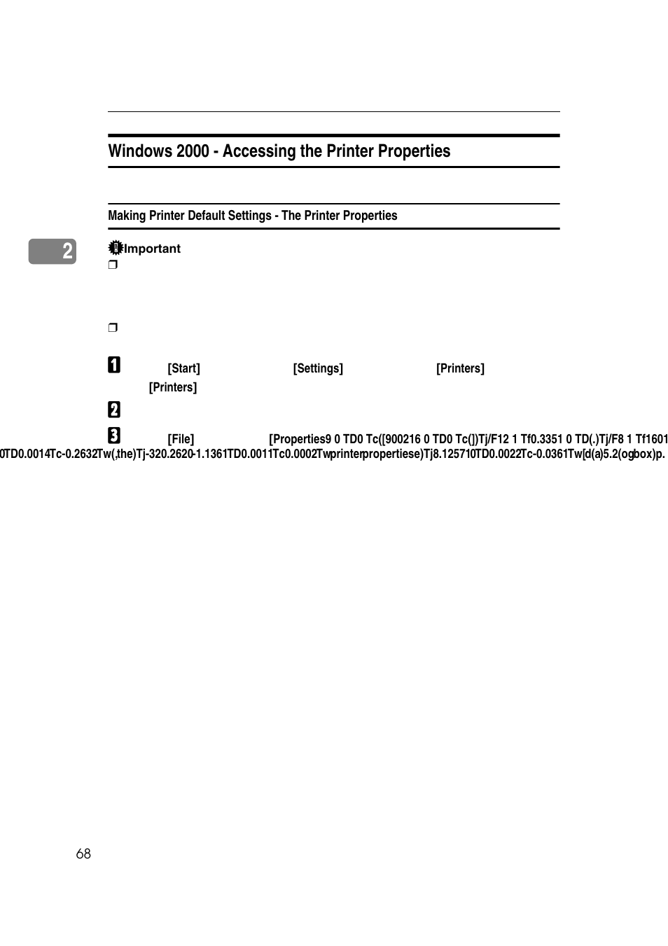 Windows 2000 - accessing the printer properties | Ricoh 7500 User Manual | Page 76 / 158