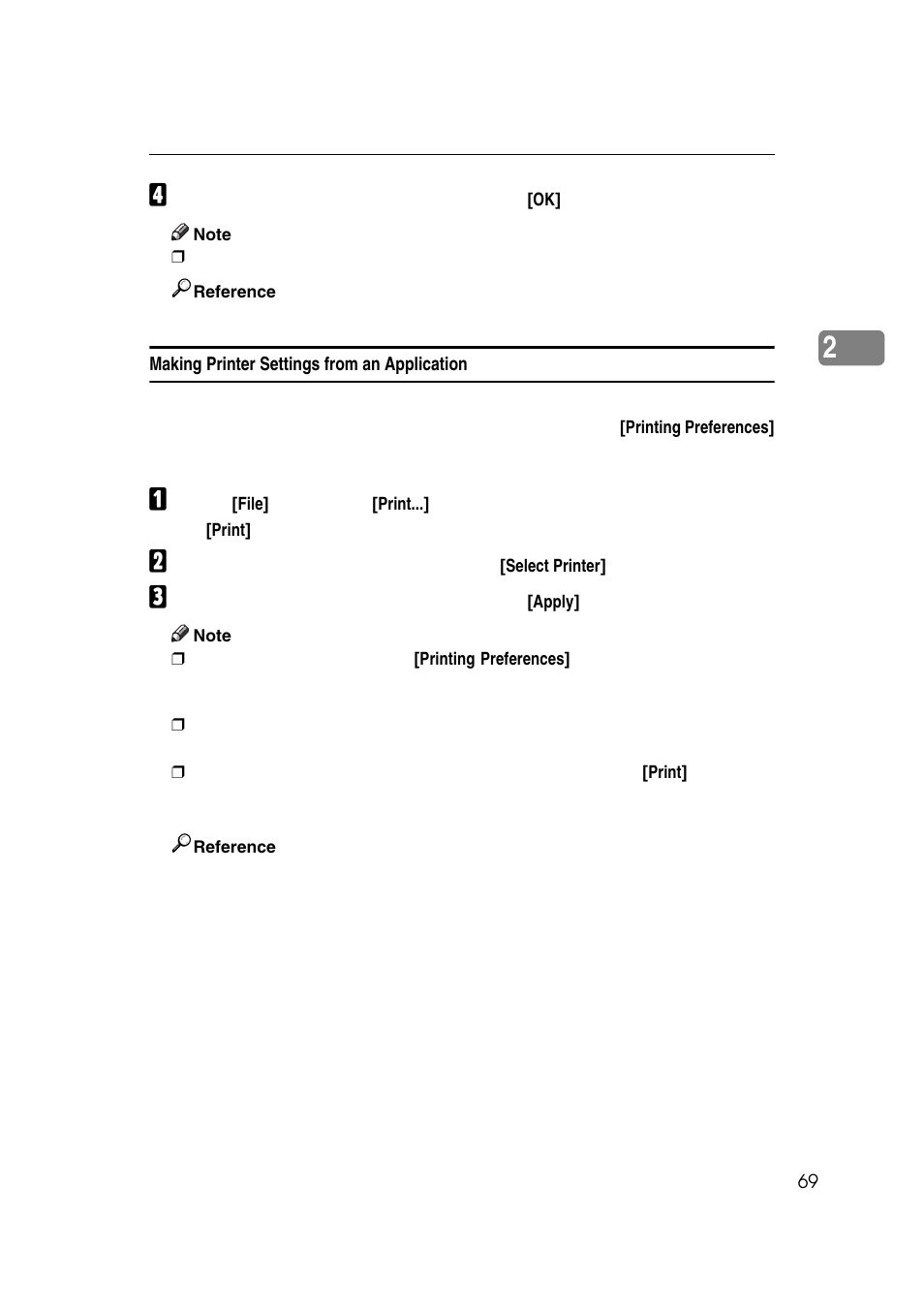Making printer settings from an application | Ricoh 7500 User Manual | Page 77 / 158