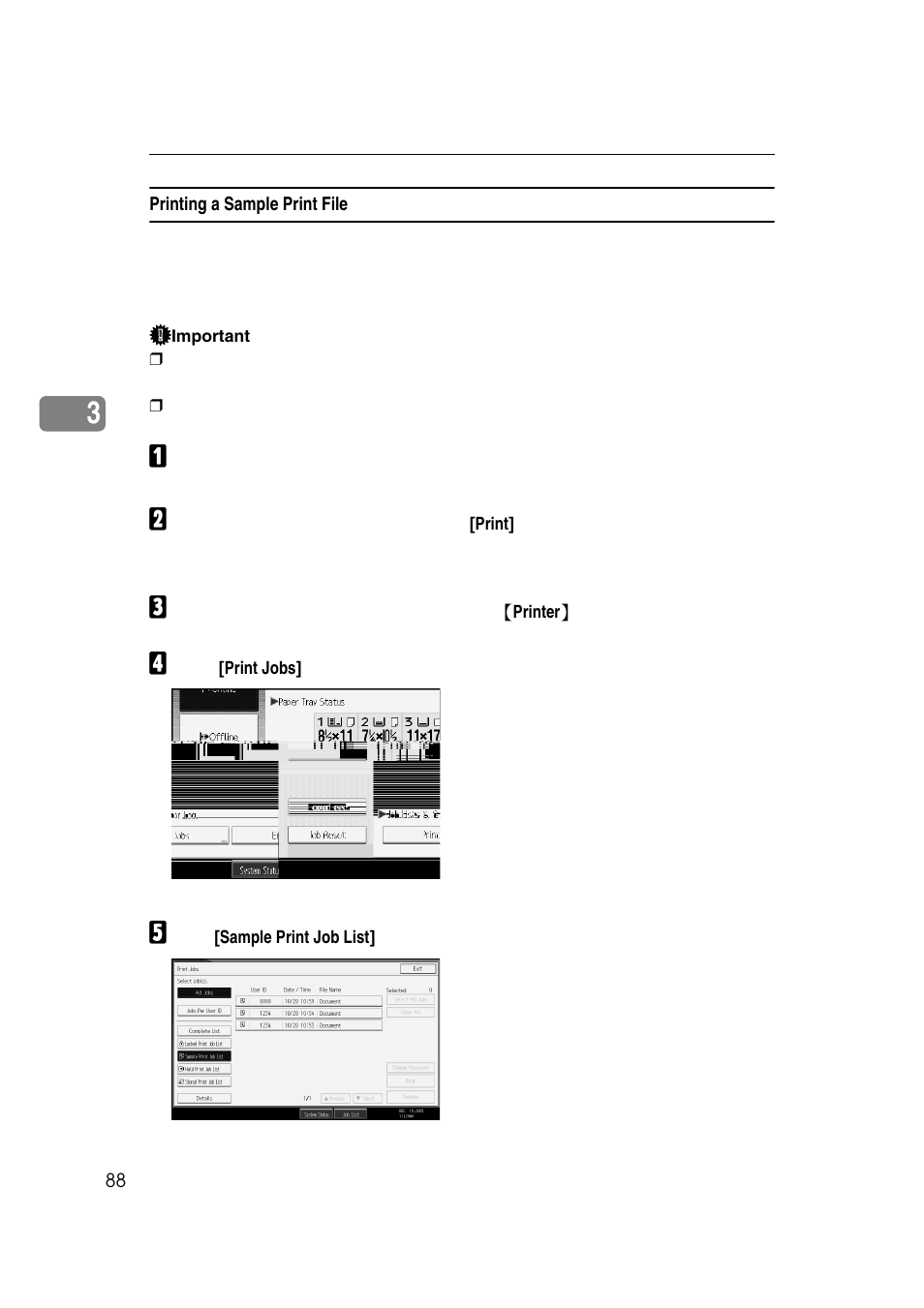 Printing a sample print file | Ricoh 7500 User Manual | Page 96 / 158