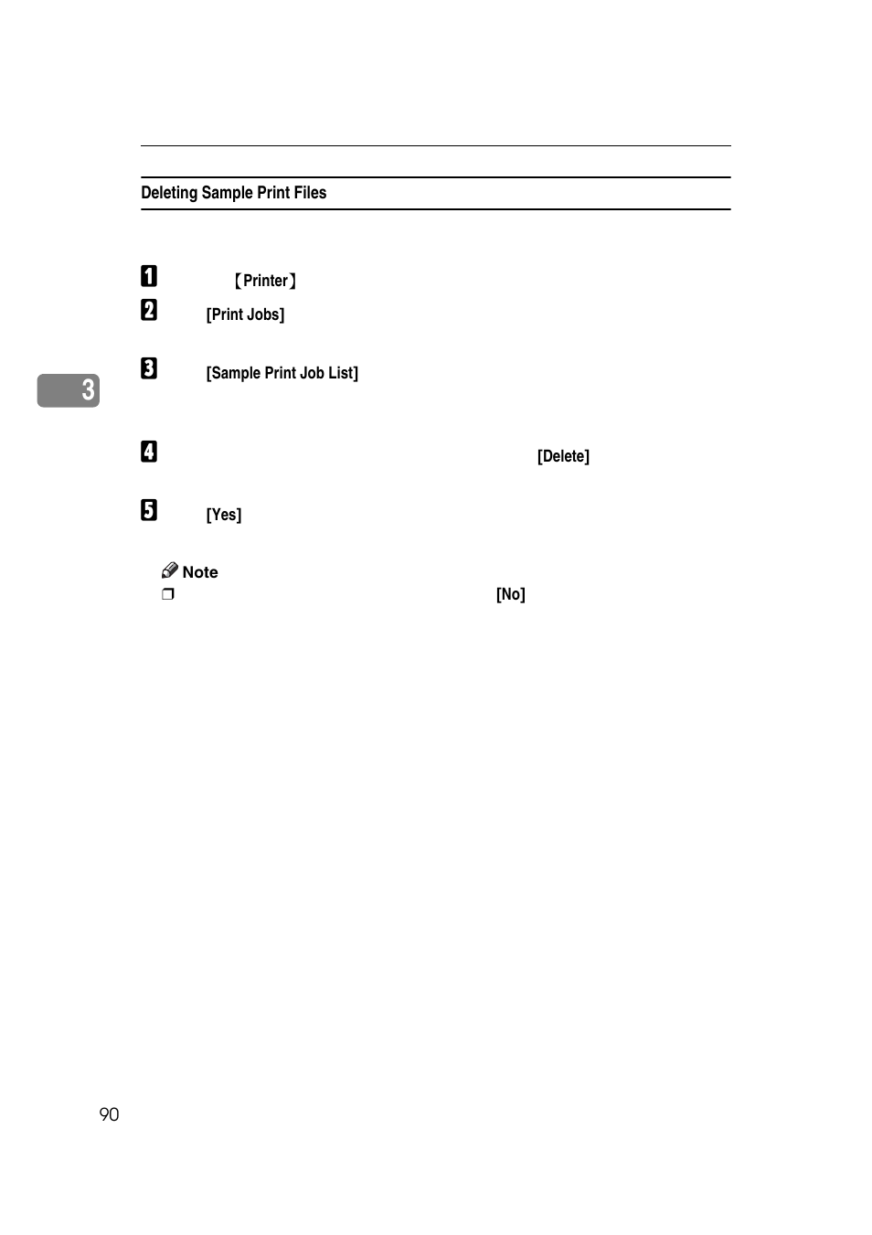 Deleting sample print files | Ricoh 7500 User Manual | Page 98 / 158