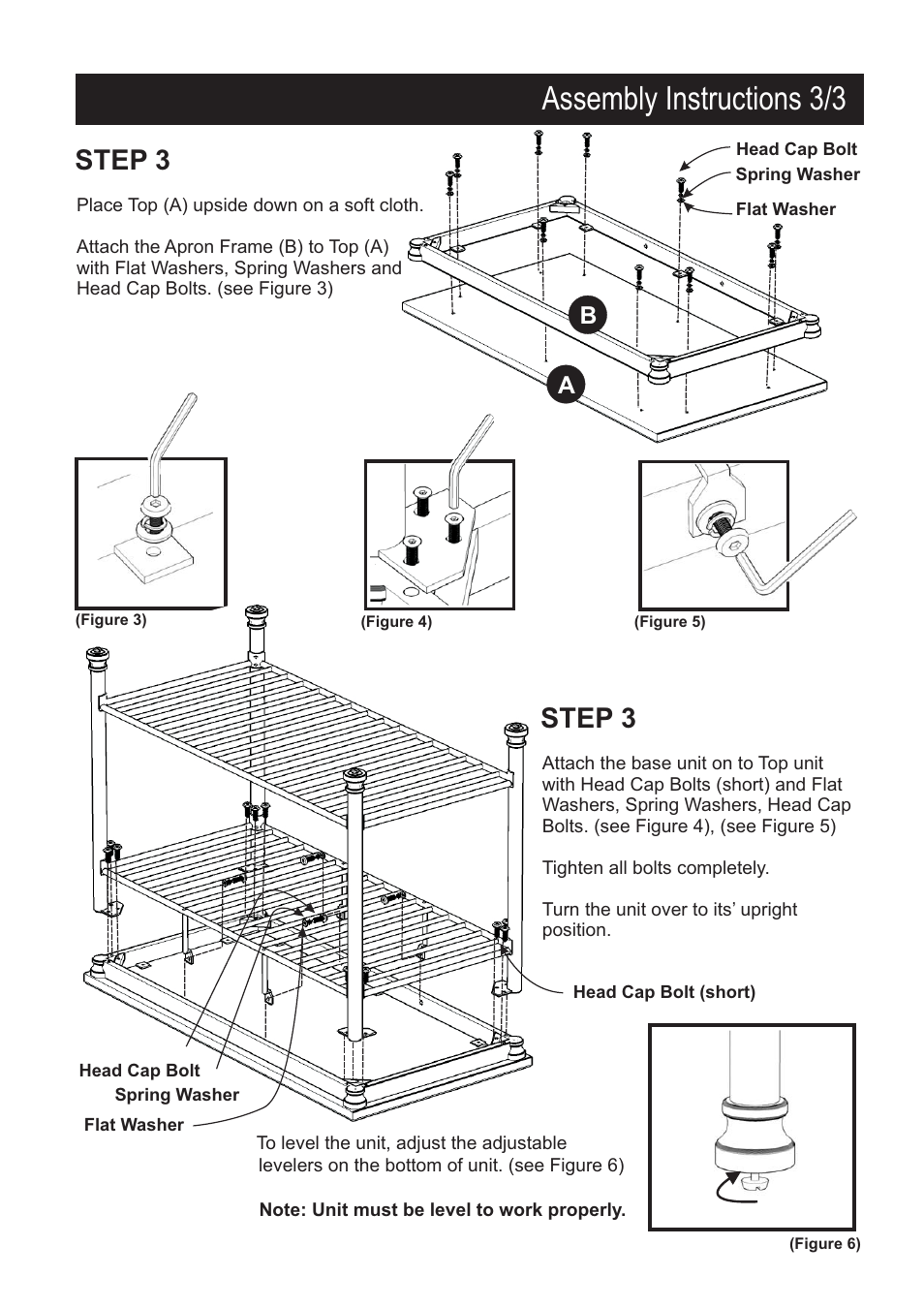 Assembly instructions 3/3, Step 3 | Home Styles 5060-94 User Manual | Page 4 / 4