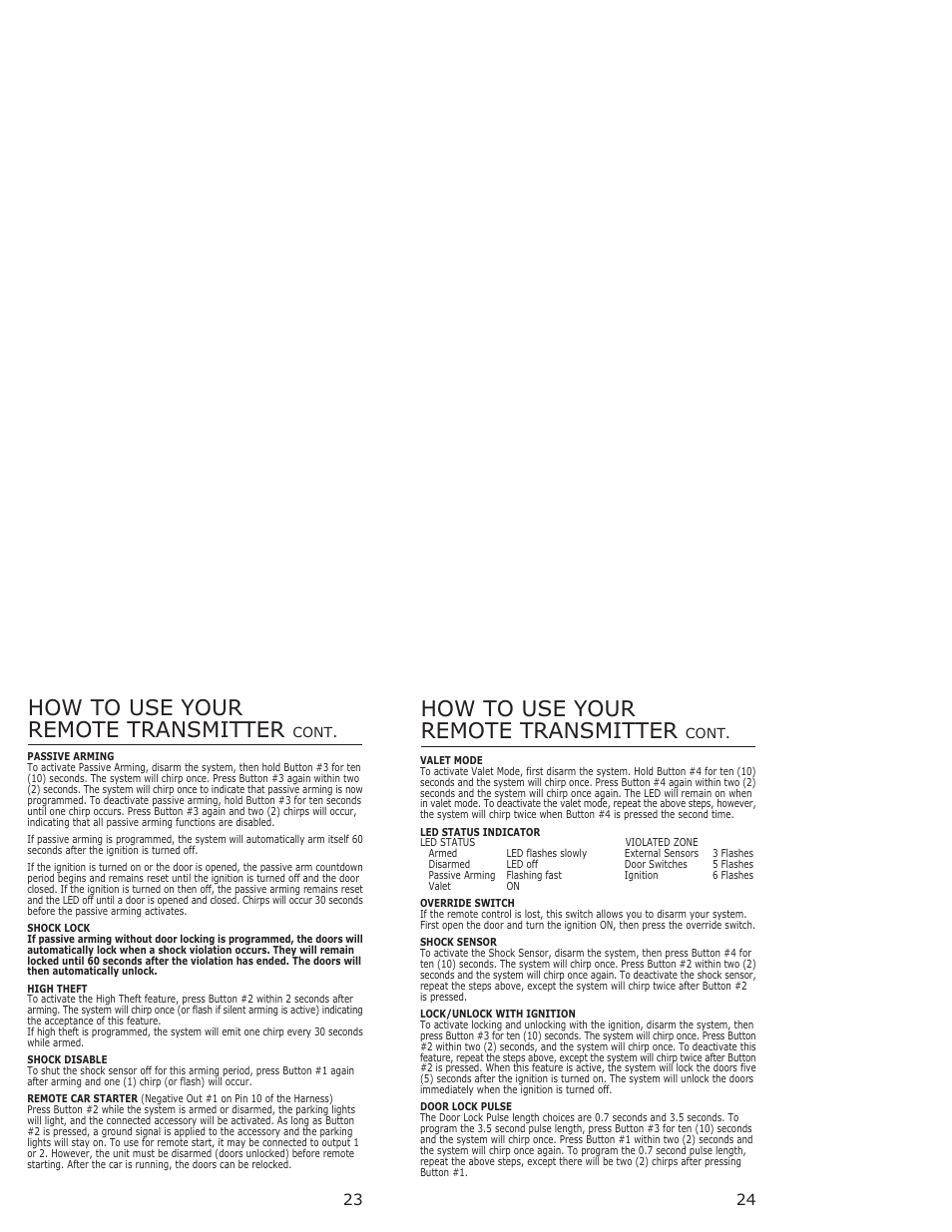 How to use your remote transmitter | Bulldog Security 1402 User Manual | Page 12 / 14