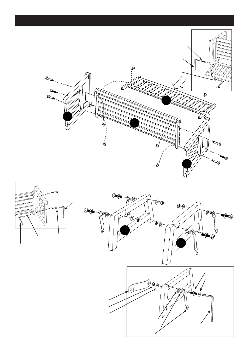 Assembly instructions 2, Be b f, Ba c b d | Home Styles 5660-591 User Manual | Page 2 / 3