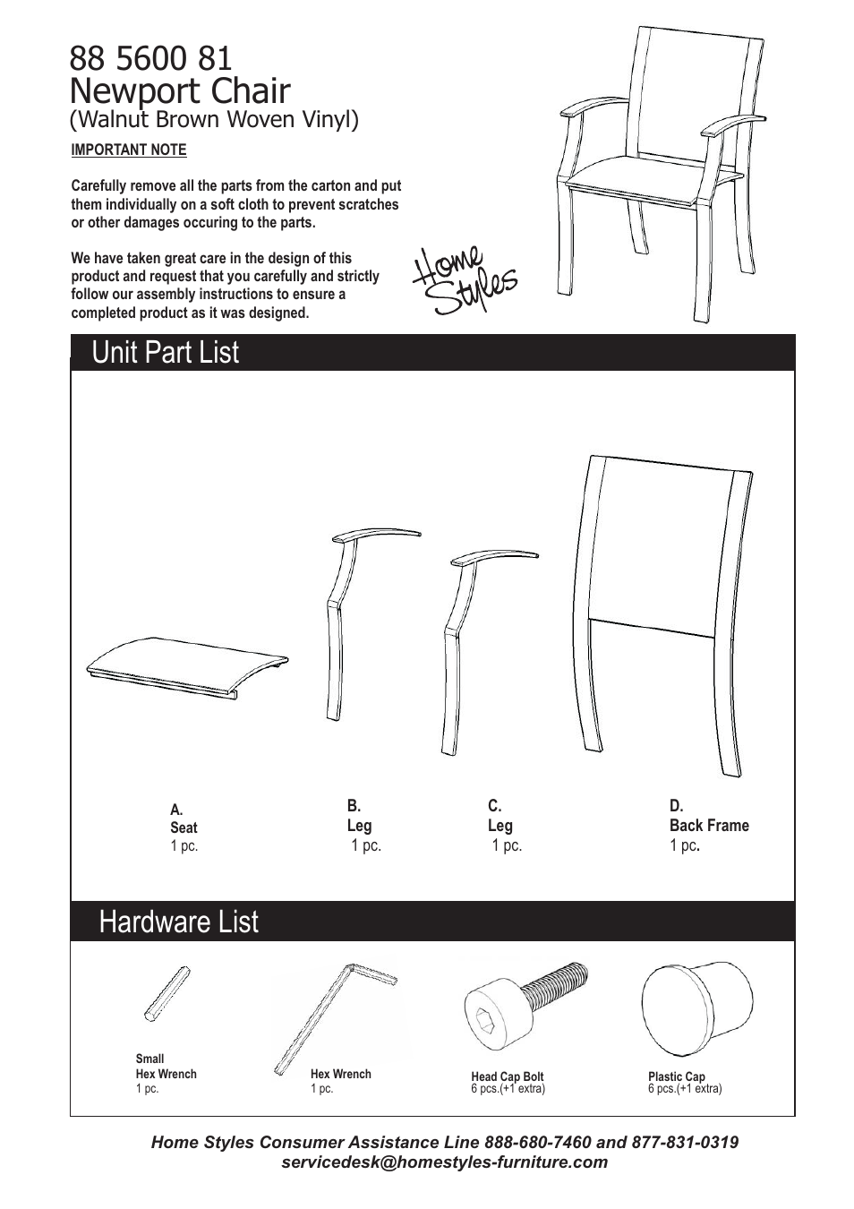 Home Styles 5601-3081 User Manual | 2 pages