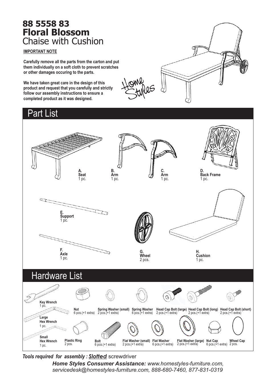 Home Styles 5558-83 User Manual | 4 pages
