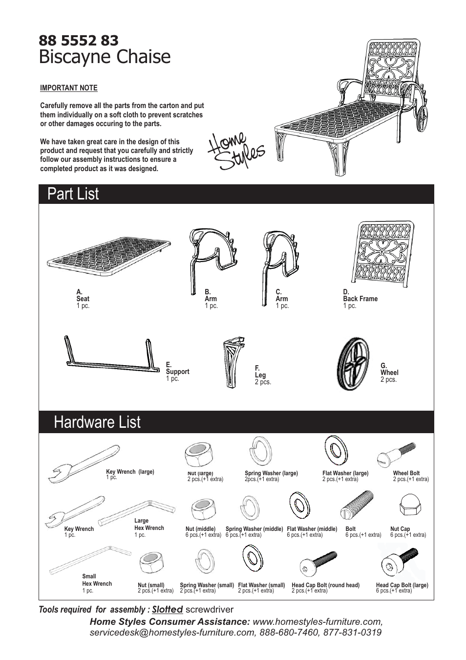 Home Styles 5552-83 User Manual | 3 pages