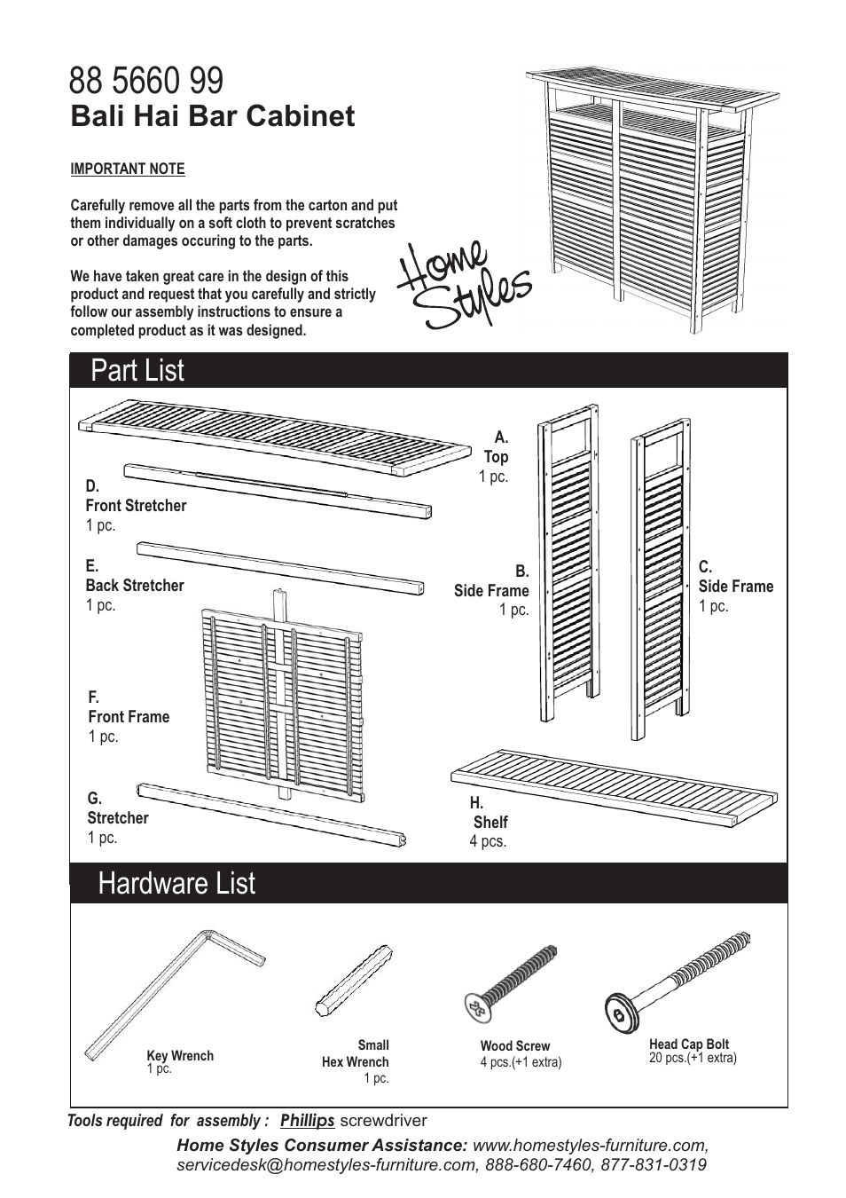 Home Styles 5660-99 User Manual | 3 pages