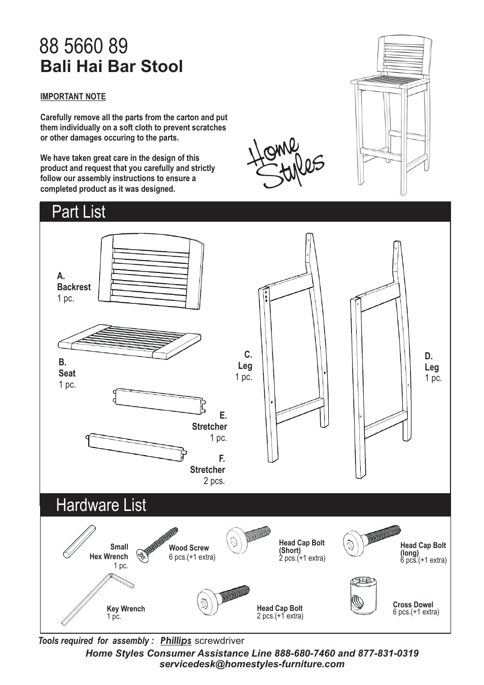 Home Styles 5660-89 User Manual | 4 pages