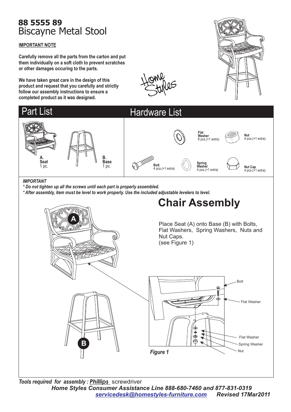 Home Styles 5555-89 User Manual | 1 page