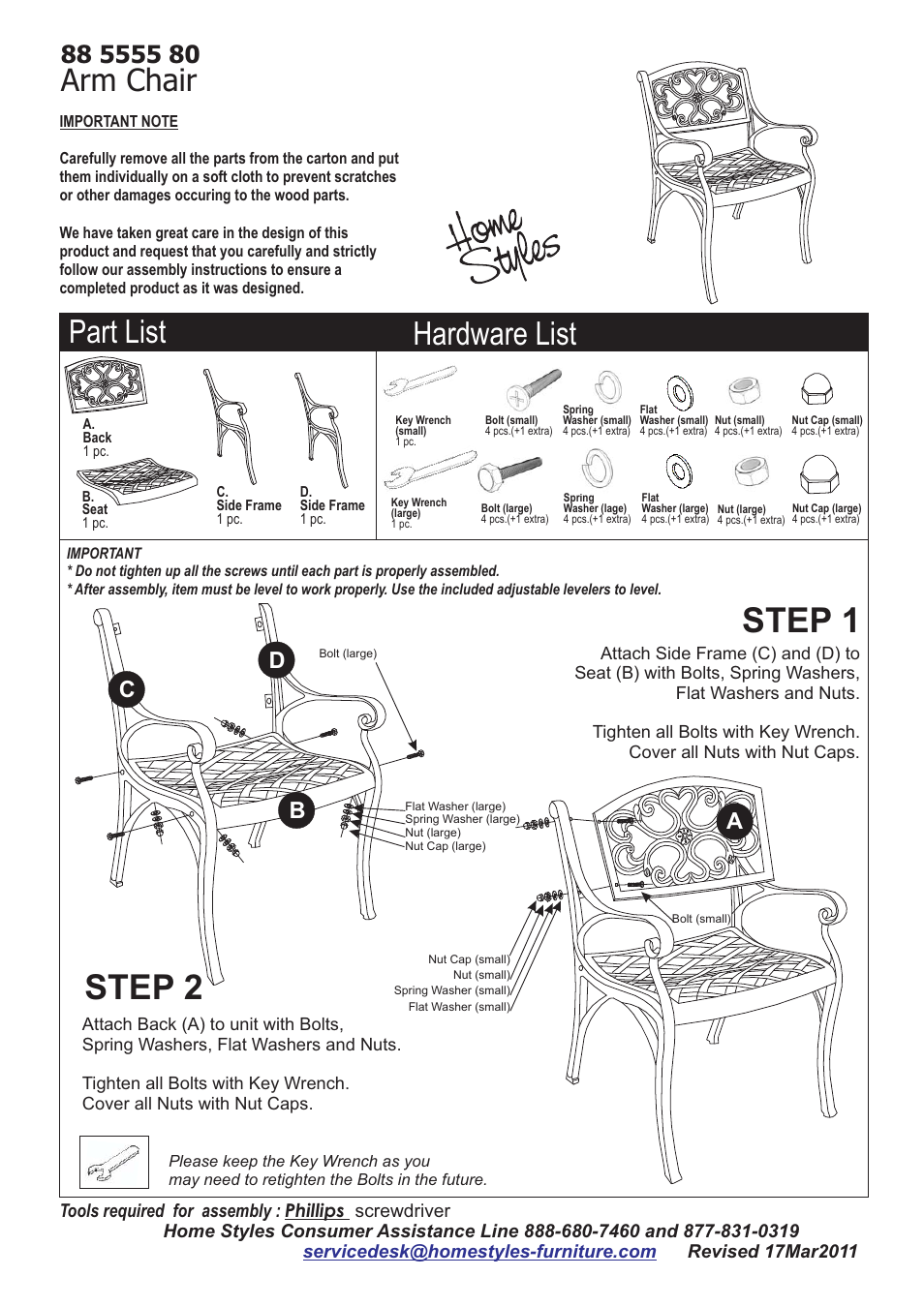 Home Styles 5555-338 User Manual | 1 page