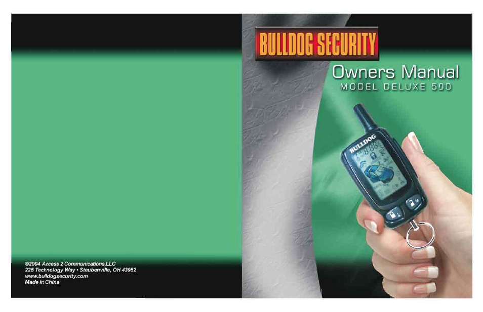 Bulldog Security DELUXE 500 User Manual | 14 pages