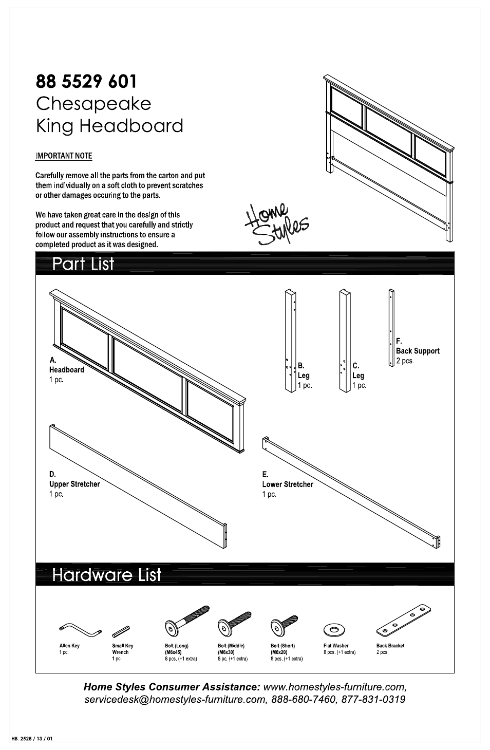 Home Styles 5529-601 User Manual | 3 pages