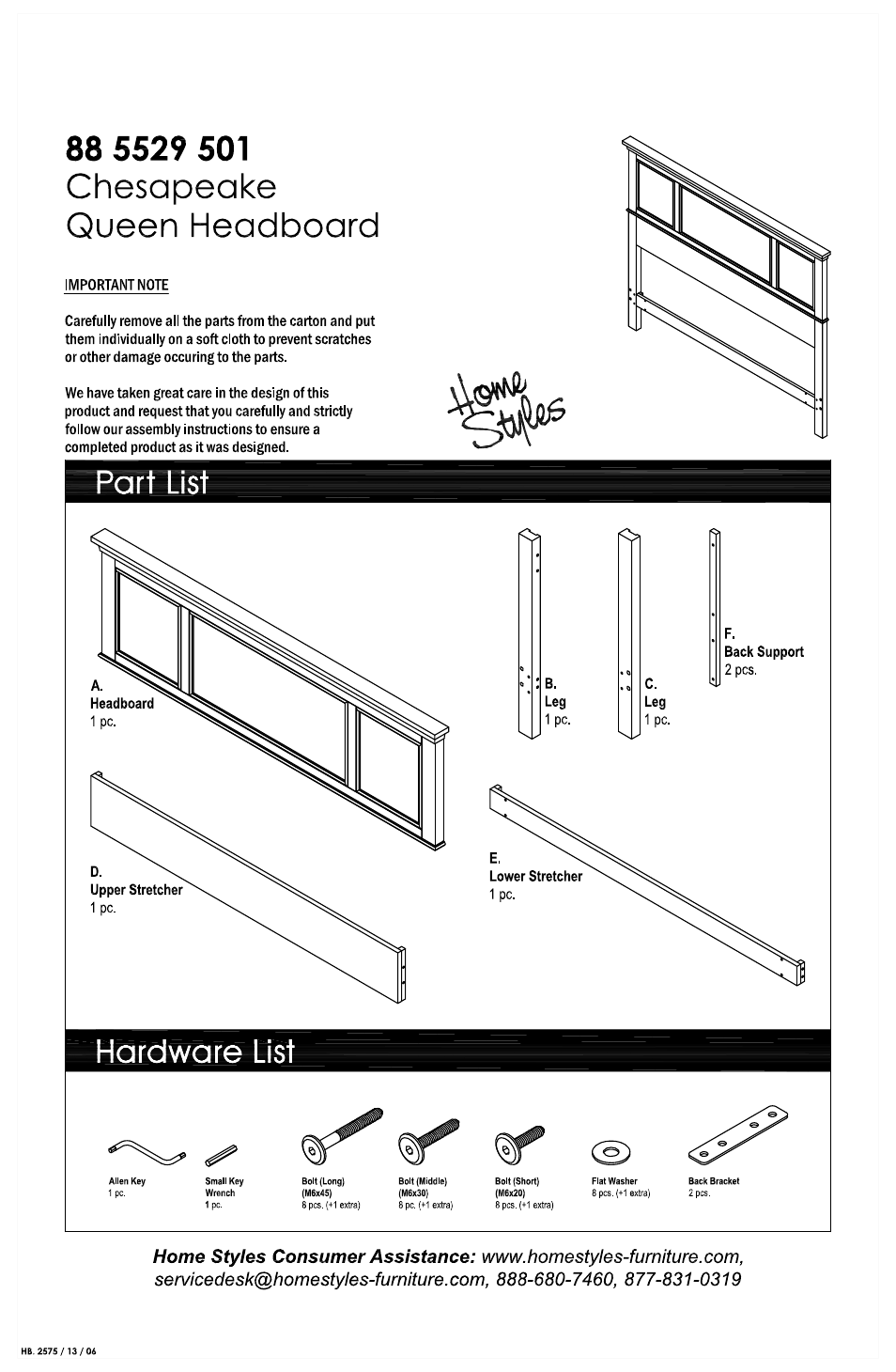 Home Styles 5529-501 User Manual | 3 pages