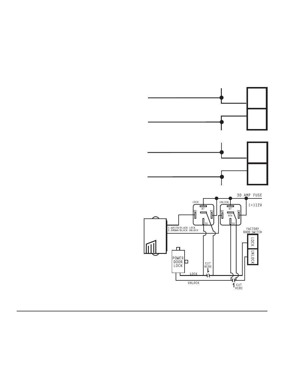 Operator programming instructions, Connecting door locks, Brown/black | Green/black | Bulldog Security RS602E User Manual | Page 11 / 14