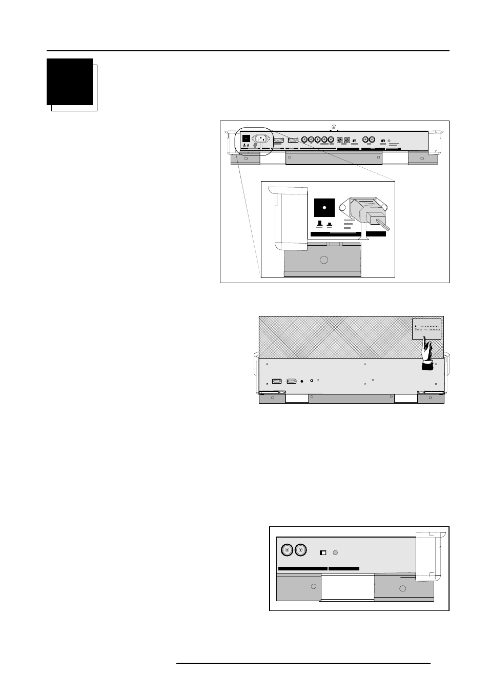 Connections, Ac power (mains) cord connection, Power check | Switching on/off | Barco R9000901 User Manual | Page 10 / 55