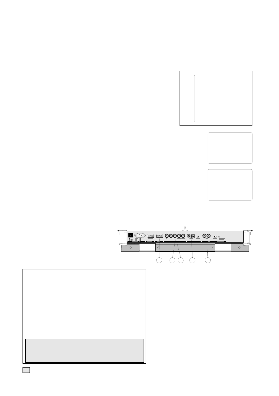 Connections, Signal input connection to the projector, Comp. video* 2 3 rgb | 34/5 rgb, 4 or 5 4/5 component video, 64/5 rgb with tri level sync, 74/5 component video with tri-level sync | Barco R9000901 User Manual | Page 11 / 55