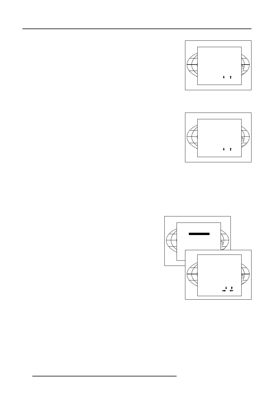 Random access adjustment mode, Random access adjustment mode selection menu, Picture tuning | Color balance, Enter, Exit | Barco R9000901 User Manual | Page 25 / 55
