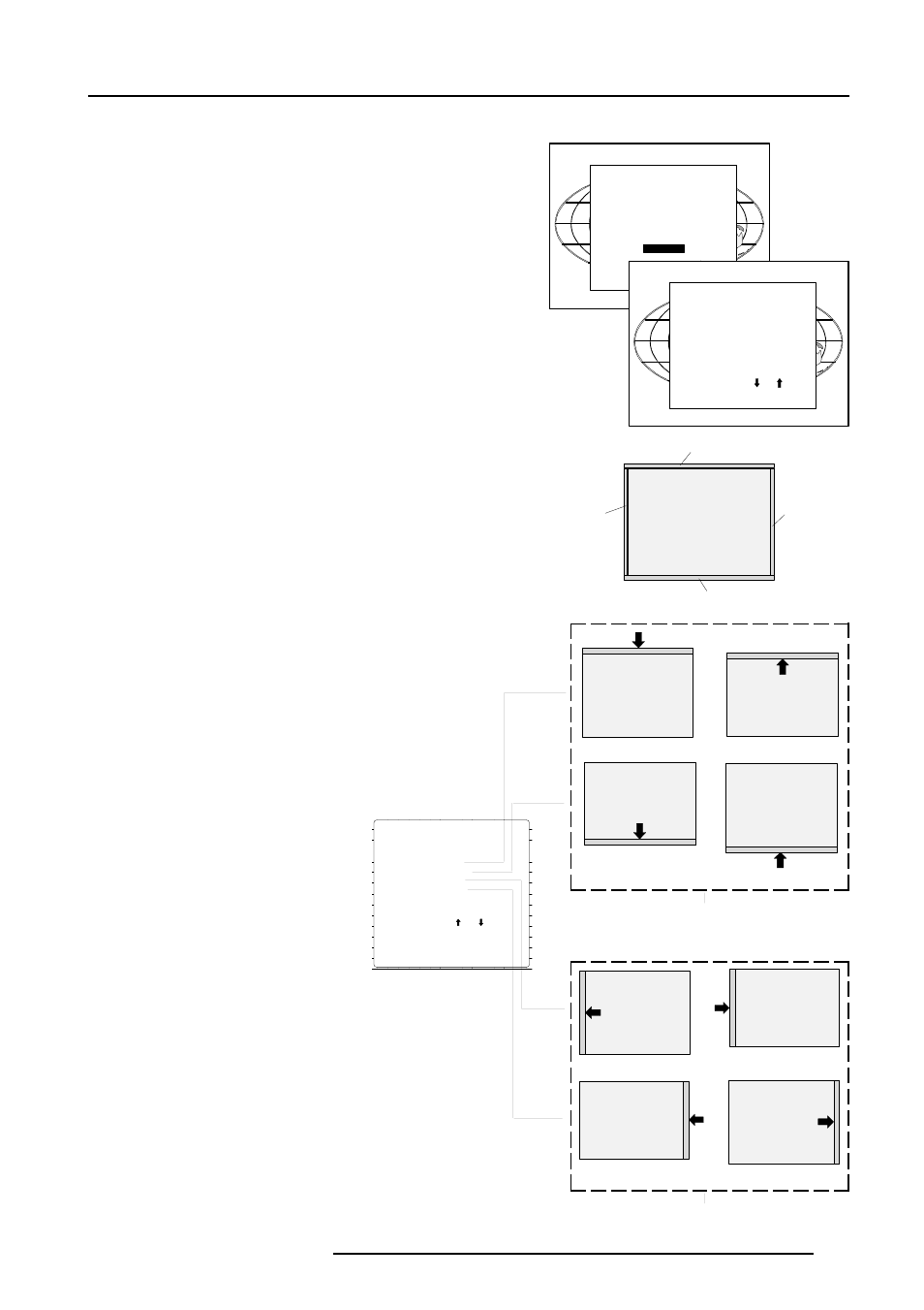 Random access adjustment mode, Blanking adjustments | Barco R9000901 User Manual | Page 36 / 55