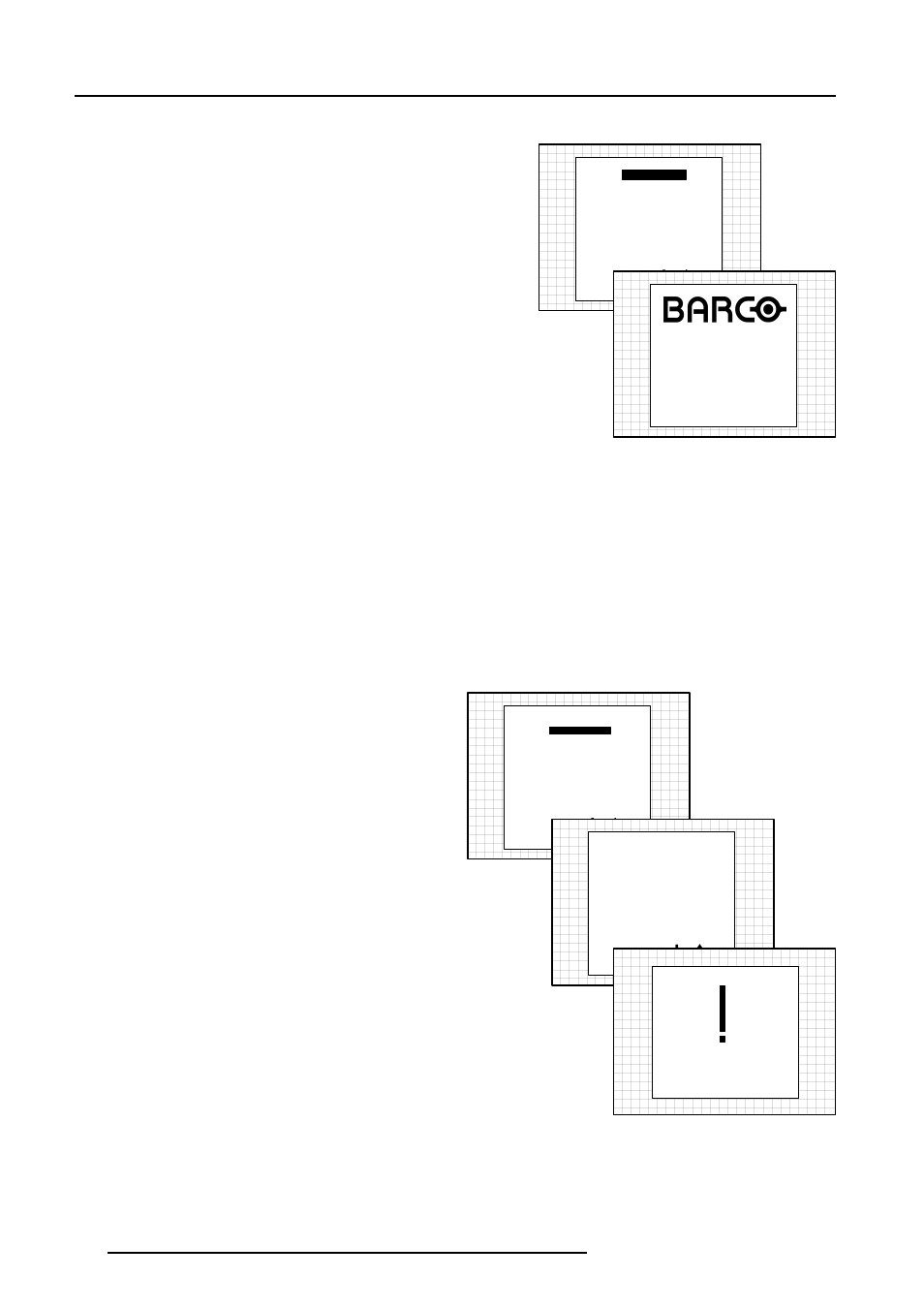 Service mode, Identification, Copy a block | Enter, Exit, Graphics 808s | Barco R9000901 User Manual | Page 39 / 55