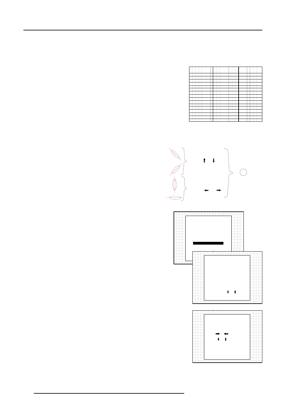 Service mode, Dynamic astigmatism (spot shape adjustment) | Barco R9000901 User Manual | Page 43 / 55