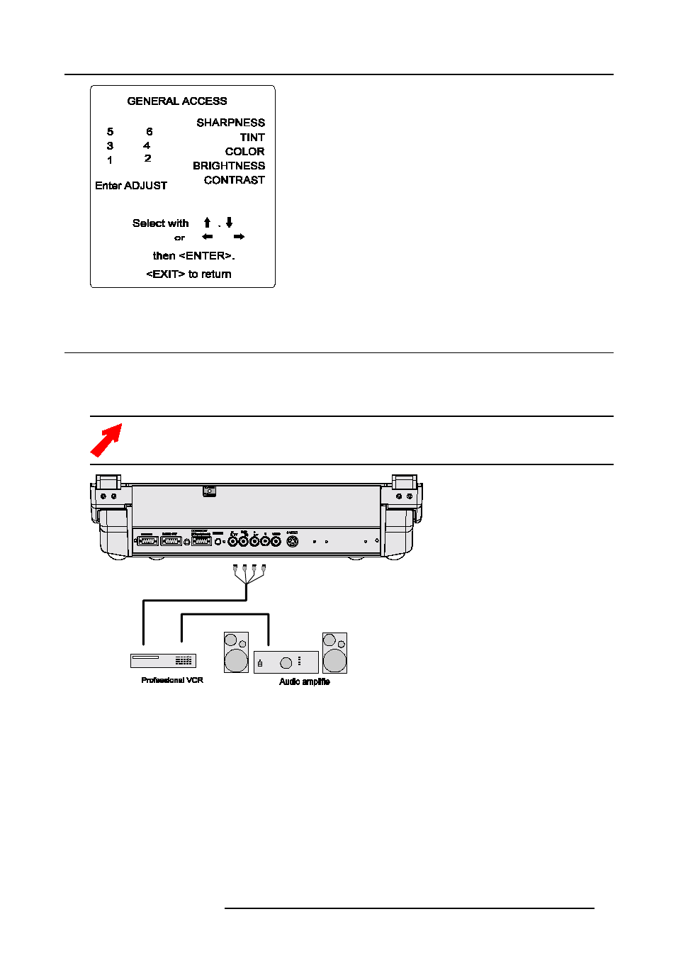 Connecting a component source with composite sync | Barco CINE7 R9010050 User Manual | Page 21 / 115