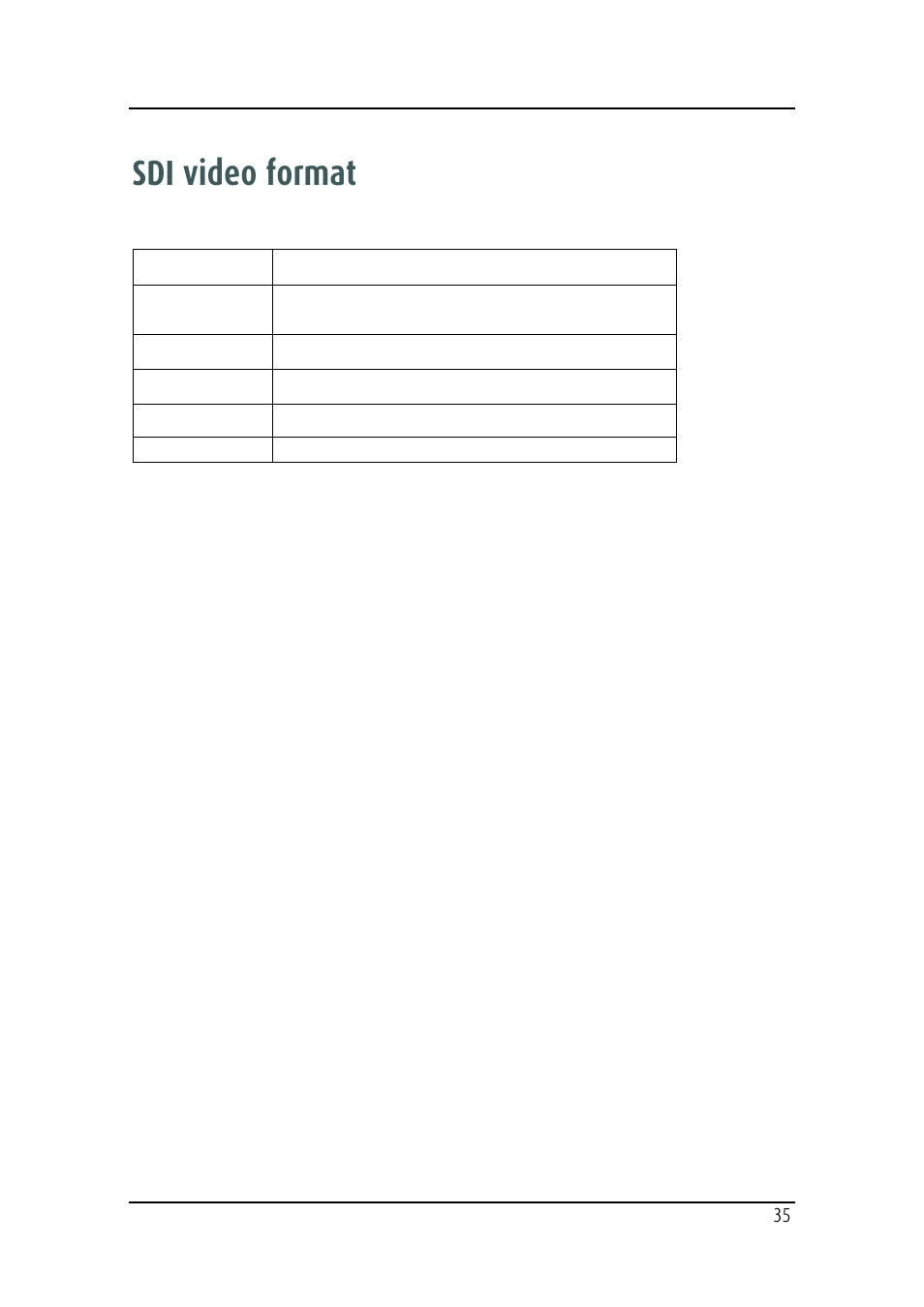 Sdi video format | Barco MD-4221 User Manual | Page 35 / 48