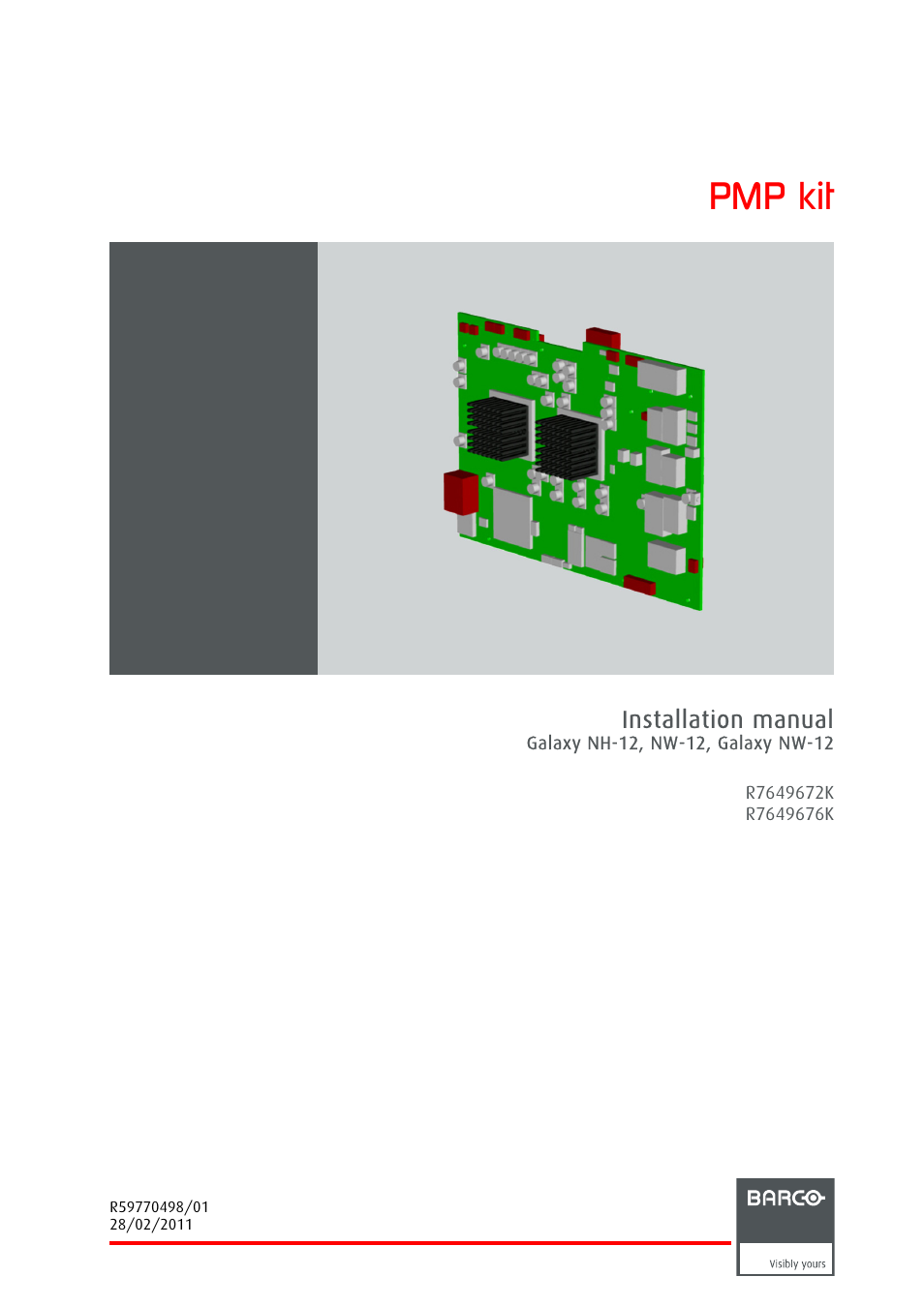 Barco GALAXY NW-12 User Manual | 35 pages